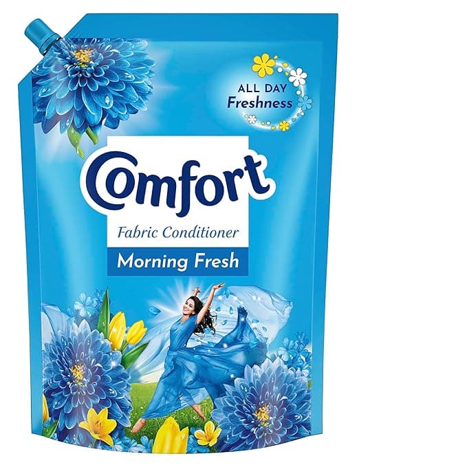 Comfort After Wash Fabric Conditioner, Refill pouch, super saver pack Morning fresh variant for all day freshness and lasting fragrance, 2 L